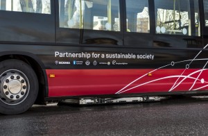 Scania Citywide Electric Hybrid with inductive charger Södertälje, Sweden Photo: Dan Boman 2016